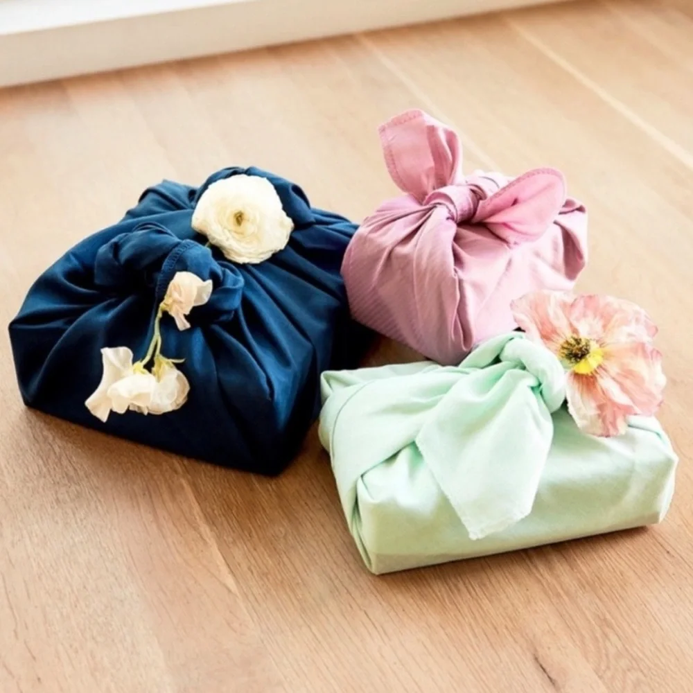 NWT To The Market Reusable Gift Wrapping Cloths - 3 Cloths